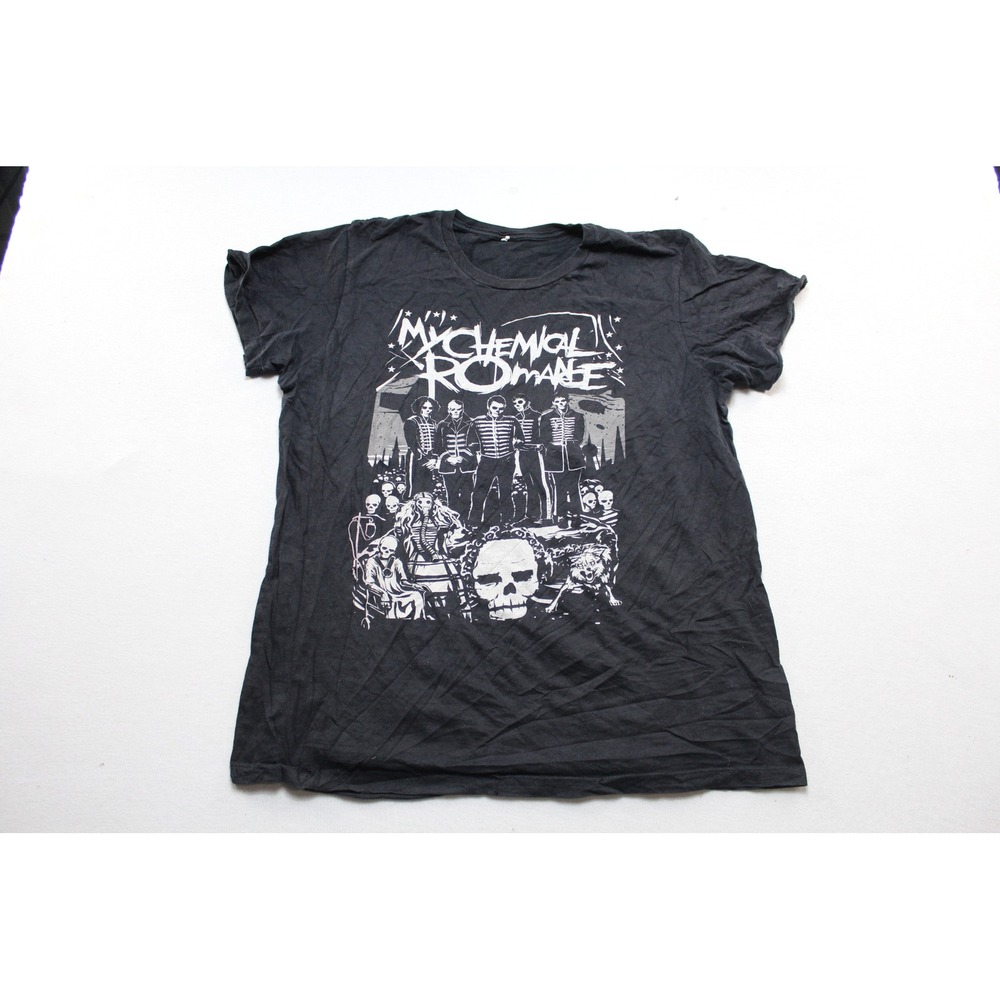 My Chemical Romance Graphic Tee Men Large Black Excellent The Black Parade Band